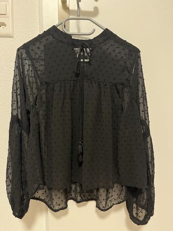Peplumbluse schwarz XS neu