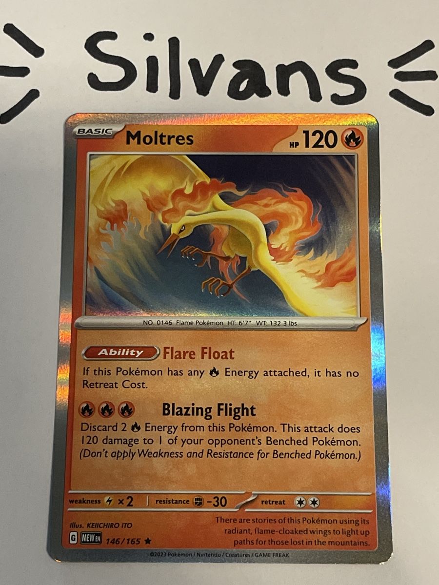 Pokémon Carte collezionabili: Moltres Holo 146/165 MEW 151 Englisch – Nuovo (secondo la descrizione) da Wil SG venduto da Silvans