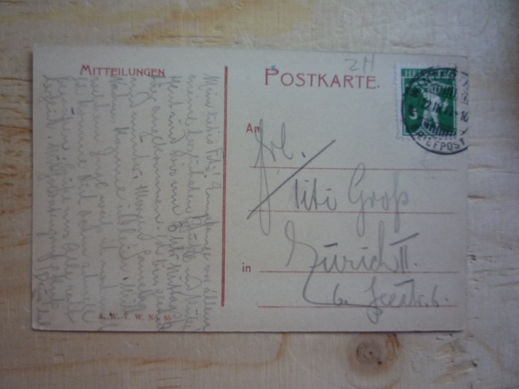 Cartoline postali: Winterthur, Generalansicht, 22.IX.11 – Usato da Rieden SG venduto da Brockehuesli 1