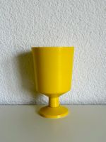 Keramik-Kelch / Becher mit Fuss aus Japan (gelb) -NEU-