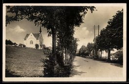 AK Heiden, Straßenpartie mit Kirche