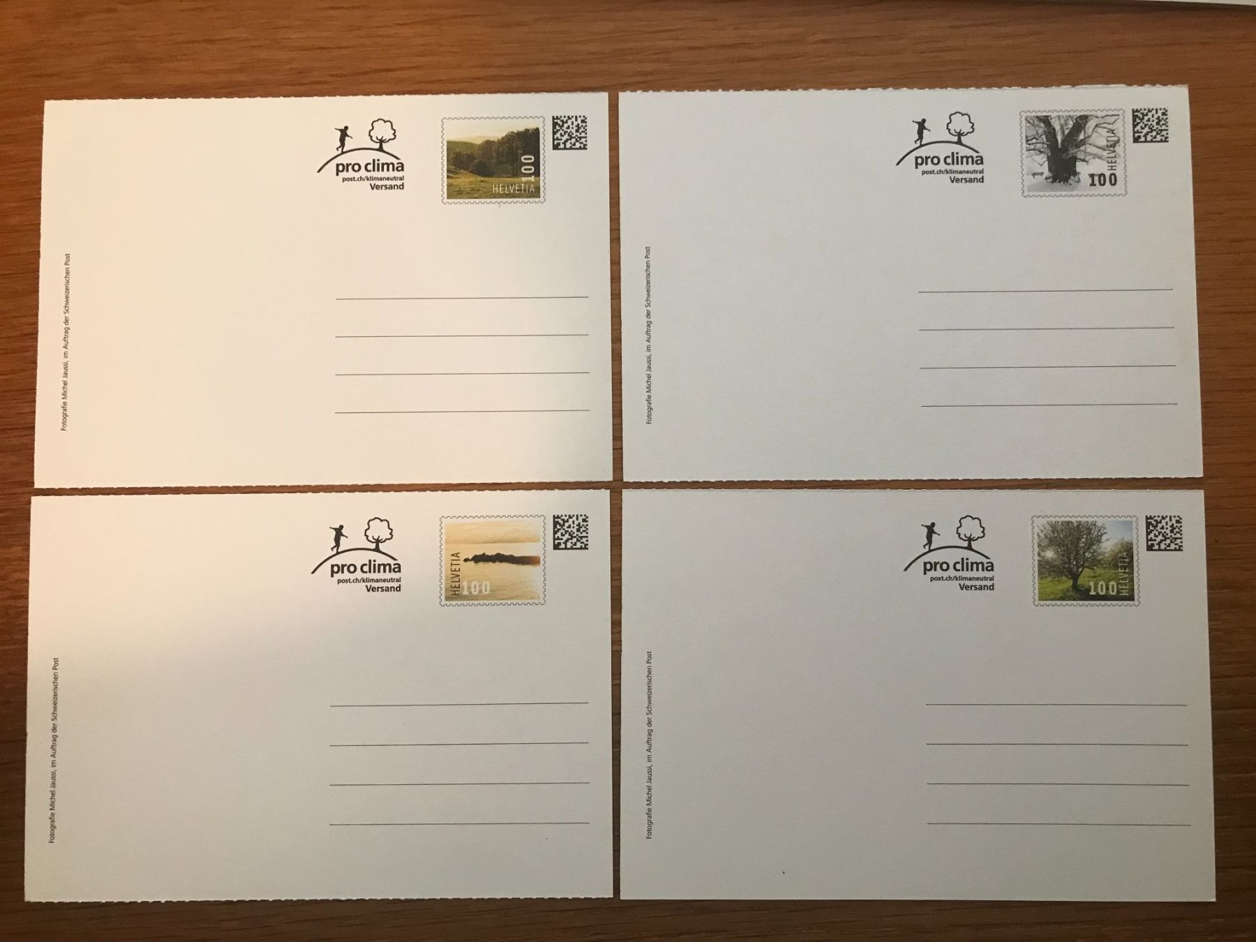 Cartoline postali: 4x Postkarten Schweizer Post vorfrankiert 1.00 CHF – Usato da Luzern venduto da mey_s13 1