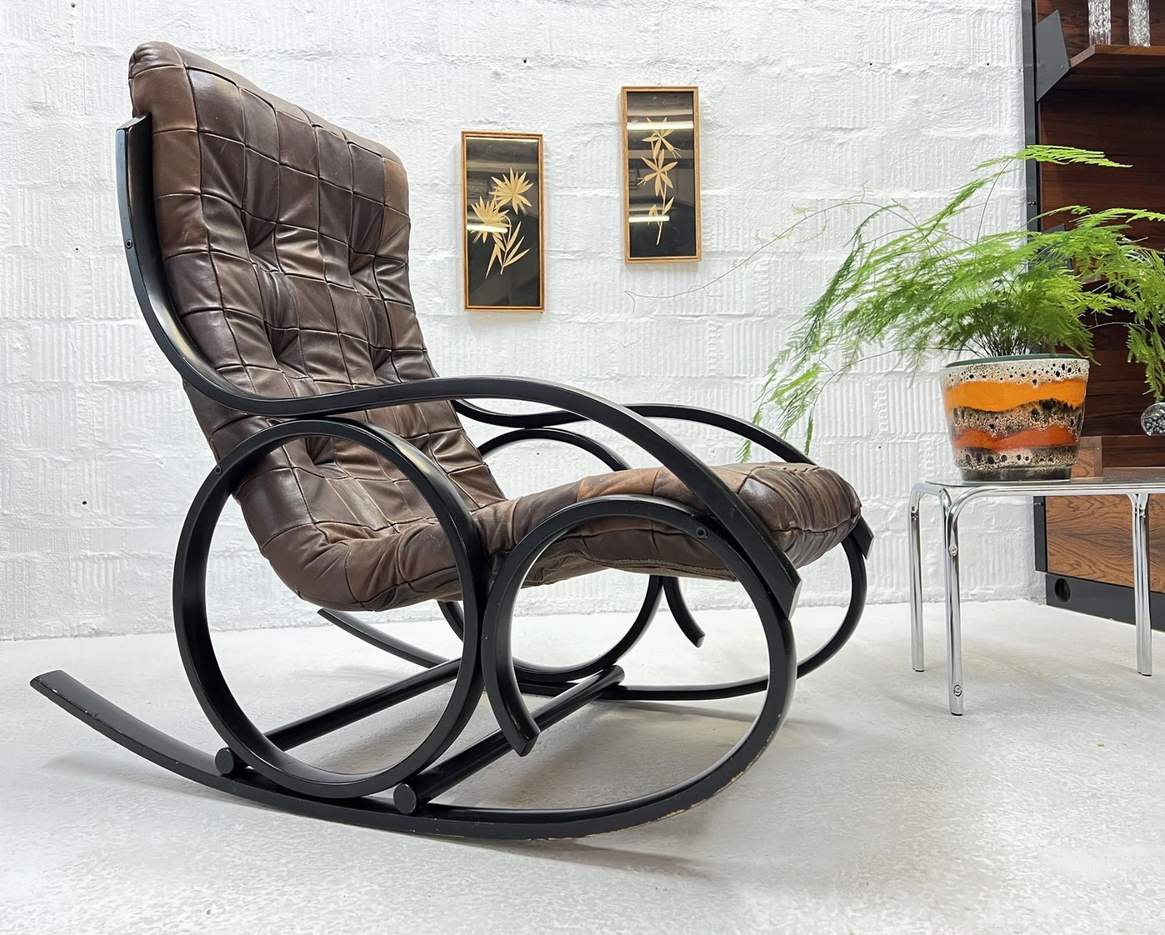Strässle Sessel: Vintage Schaukelstuhl - Strässle – Gebraucht aus Walzenhausen von