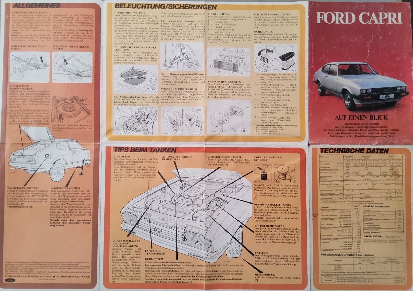 Ford Tutti pezzi di ricambio auto: Ford Capri / Bedienungsanleitung – Usato da Schüpfen venduto da ber_j6b6 1
