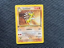 Pokemon Sandamer 1.Edition Fossil Deutsch