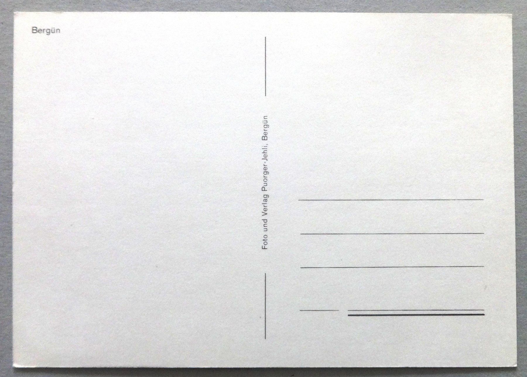 Cartes postales: Bergün – D'occasion à Fétigny par Billy2miny 1