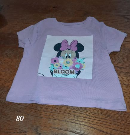 Mädchen T-Shirt mit Minnie Maus Motiv, Grösse 80