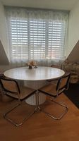 HK Living Pillar Table Tisch Esstisch Rund Weiss