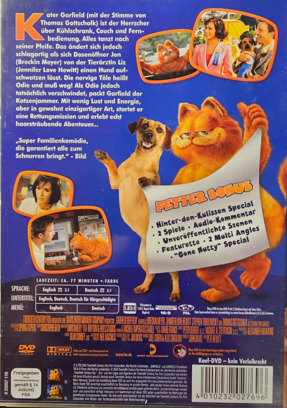 Alle DVDs: Garfield - Der Film – Gebraucht aus Wahlen b. Laufen von Cg10 1