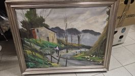 Quadro di medie dimensioni firmato G. Ferrari (paesaggio)
