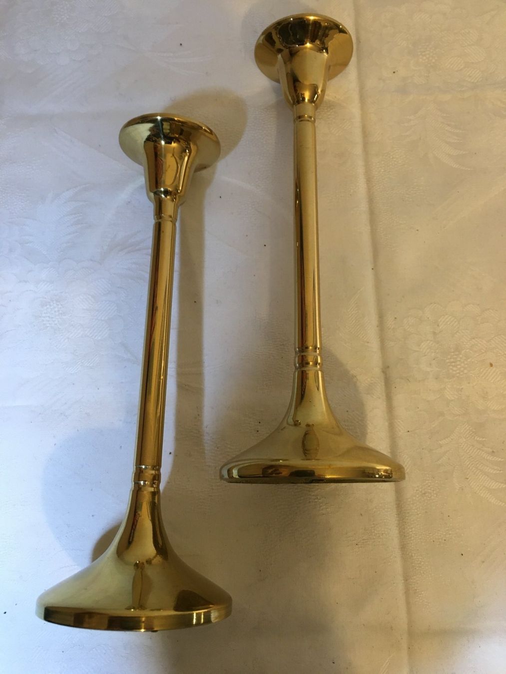 Kerzenständer: 2 Kerzenständer massiv Messing, Höhe :18.3cm,  NEU – Neu (gemäss Beschreibung) aus Heerbrugg von dwfg 1