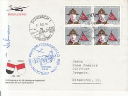 Segelflugbrief Erinnerungsflug Gäu-Solothurn 1963