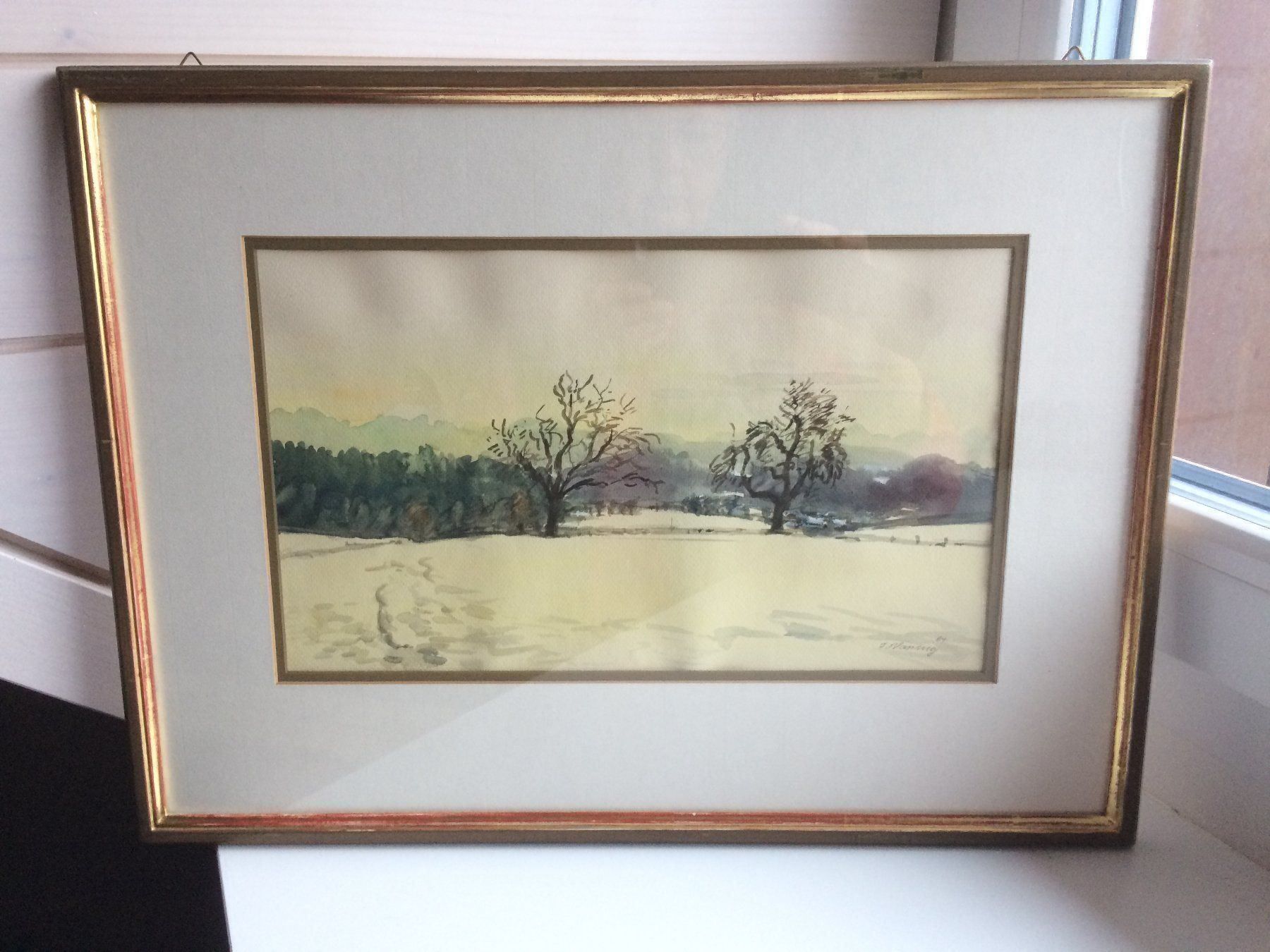 Gemälde: Original Aquarell von Freddy Blassnig – Gebraucht aus Rickenbach ZH von Topas014