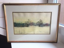Original Aquarell von Freddy Blassnig
