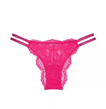 Victoria’s Secret Double Shine Strap Brazilian Panty M NEW