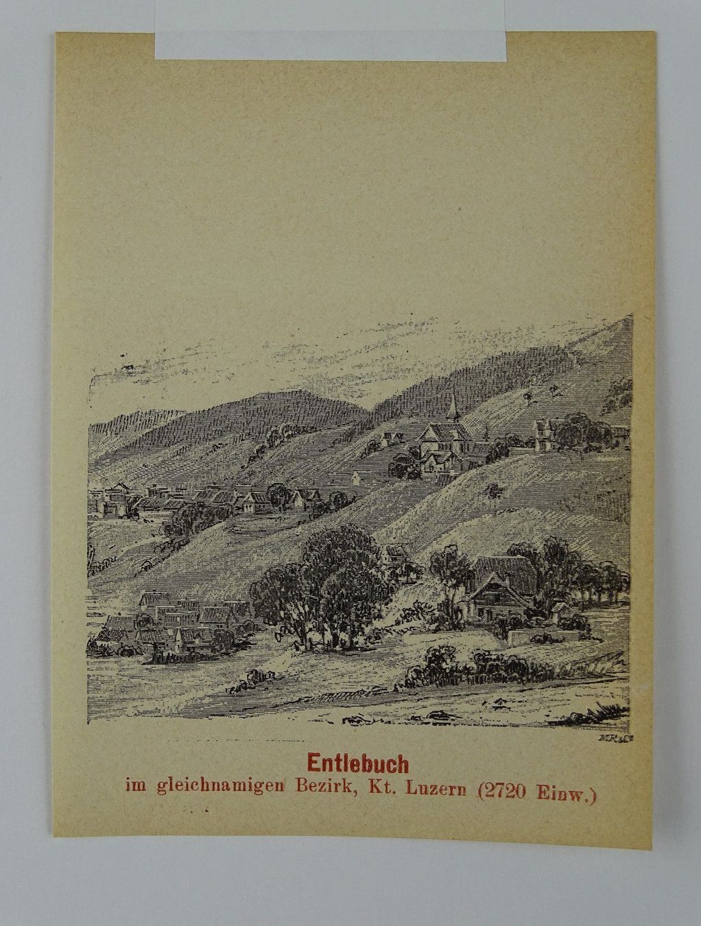 Incisioni: ENTLEBUCH, ZINKÄTZUNG 1896 – Usato da Grüningen venduto da Kartensammler 2