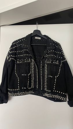 Jeansjacke mit Nieten onesize