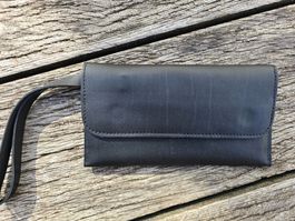 Leder: Travel Pouch schwarz-Sale