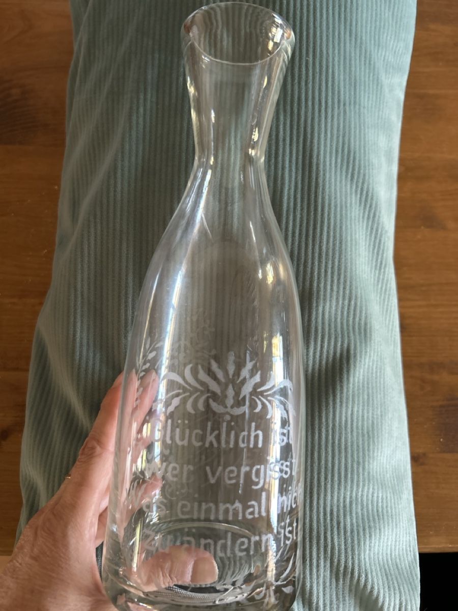 Glasi Hergiswil Carafes: antike Karaffe mit Gravur – D'occasion à Kirchdorf BE par Stella130 1