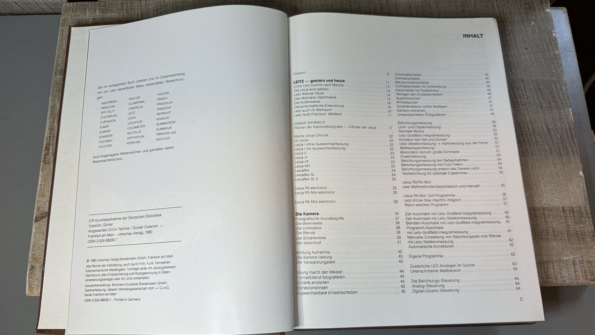Bücher: Buch ANGEWANDTE LEICA TECHNIK von G.Osterloh – Gebraucht aus St-Gingolph von Edgar1920 1