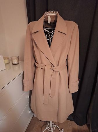 JJB Benson 100% Kaschmir Mantel beige Grösse 44
