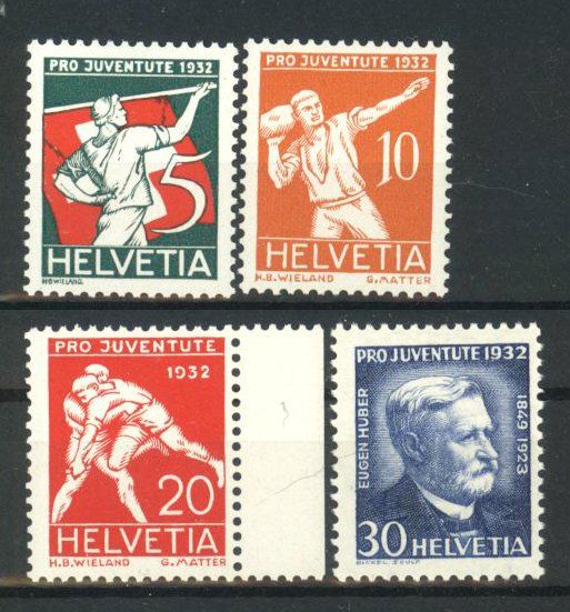 Alle Briefmarken: 1932, Pro Juventute ** – Gebraucht aus Willisau von Vollstempel