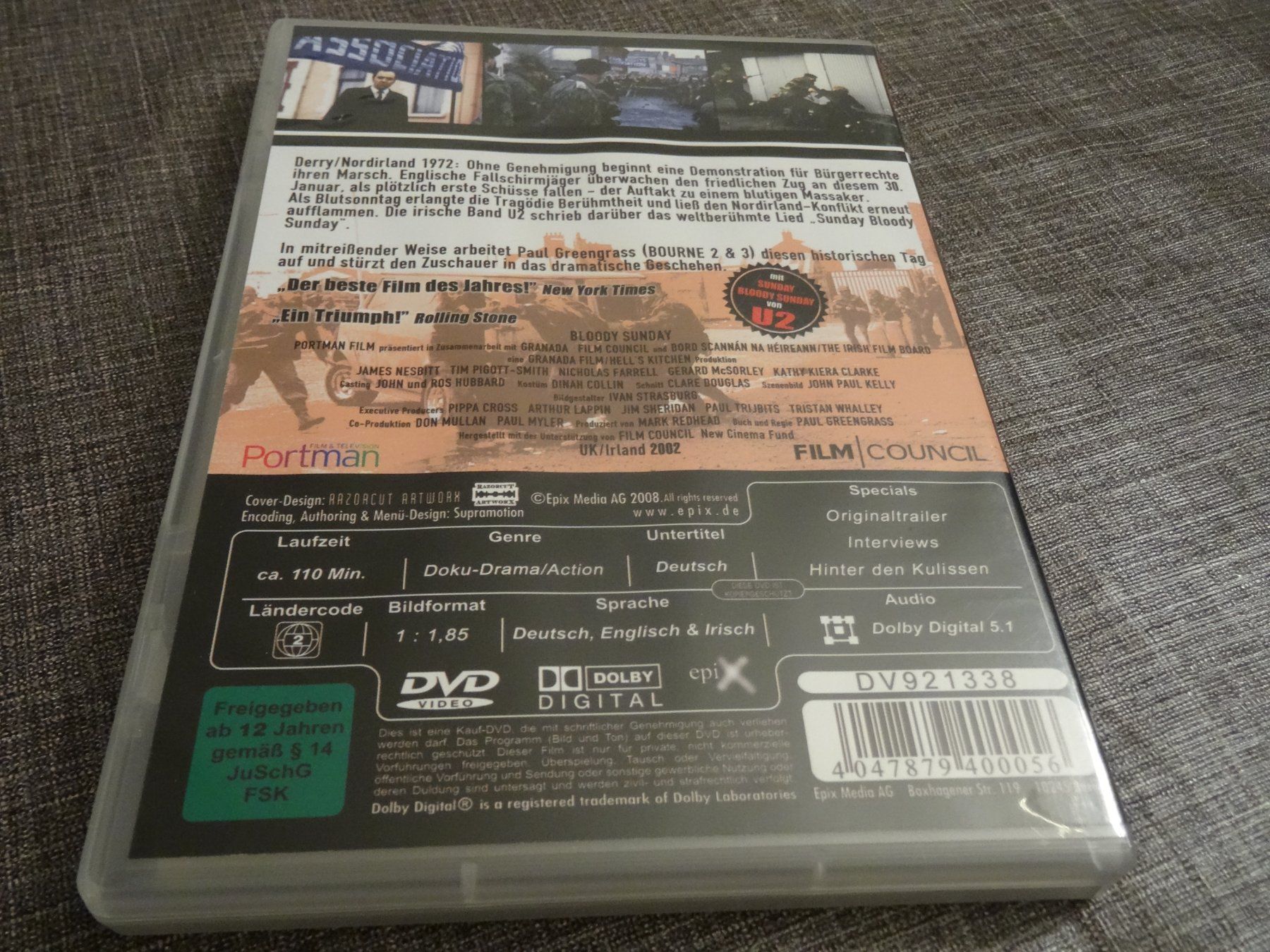 Tutti i DVDs: DVD Bloody Sunday Paul Greengrass – Usato da Olten venduto da Disc-Verkauf 2