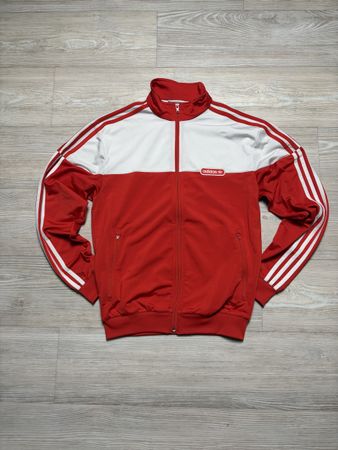 Adidas Firebird Jacke in weiss/rot Gr.S Wie neu!