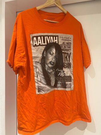 Aaliyah T-Shirt Orange XL/EG - Top Zustand - Rarität!
