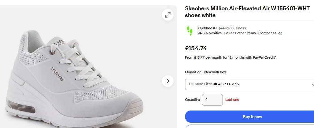 Skechers Scarpe da donna: Snakers Skechers Million Air-Elevated .39 – Usato da Collonges venduto da arashee 2