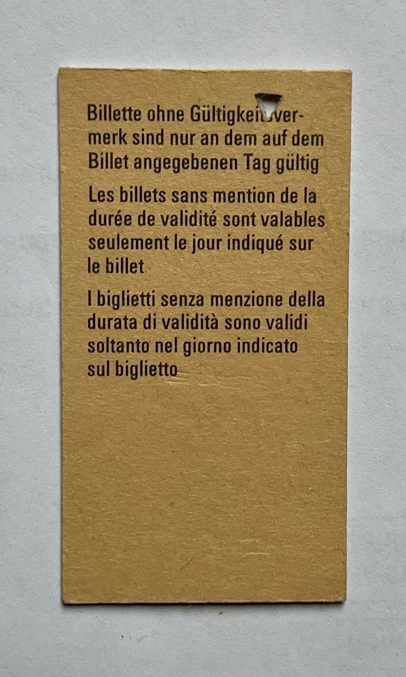 Billets: Altes Billett aus Karton von 1984 – D'occasion à Endingen par nathan05 1