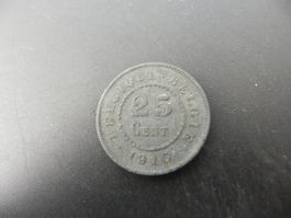 Belgique 25 Centimes 1916