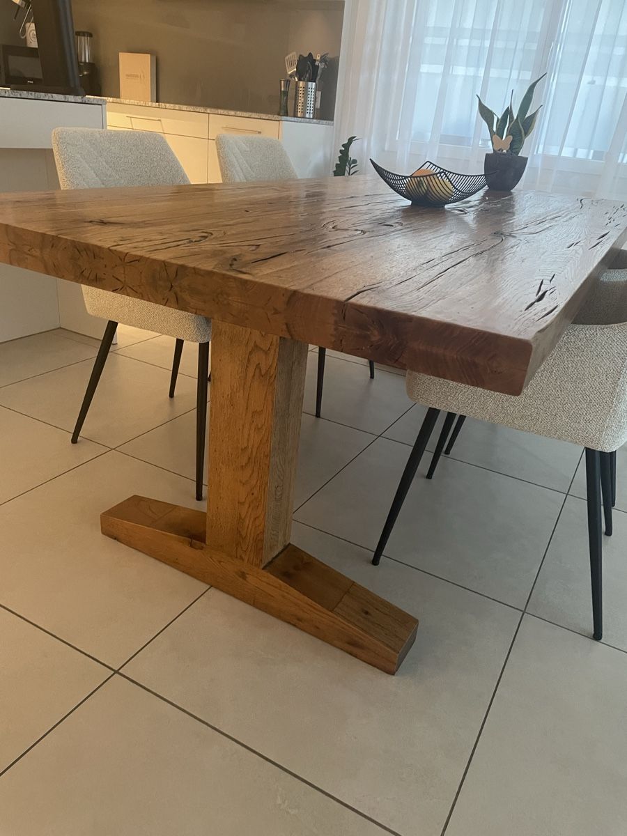 Tavoli: Esstisch aus massiver Sumpfeiche - 220x100cm – Usato da Marthalen venduto da H1tsch 6