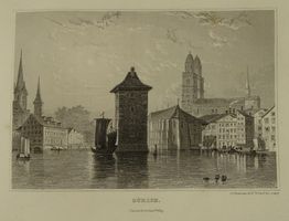 ZÜRICH, STAHLSTICH 1836/1838