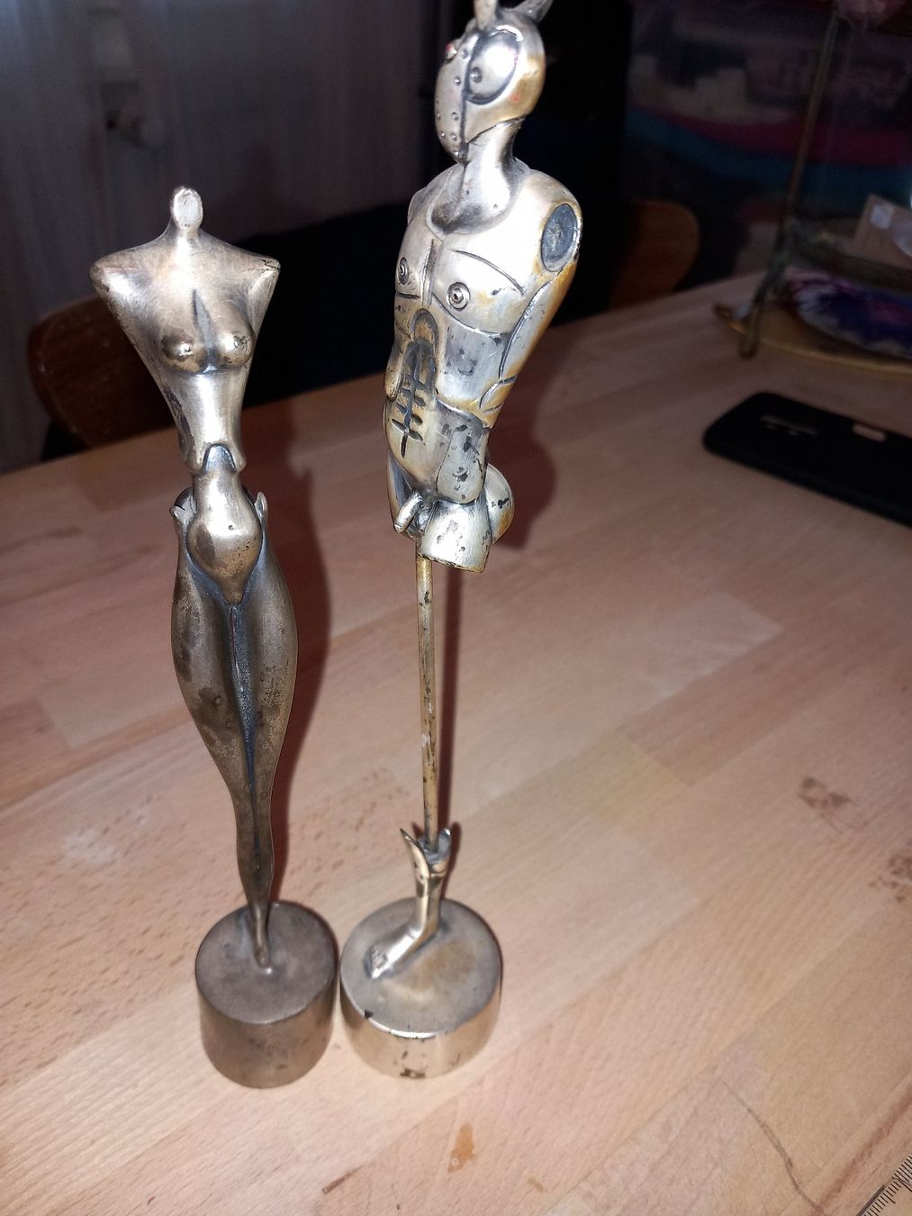 Statuette: Kunstobjekte: Wunderlich Dame & König Schach Figur – Usato da Maschwanden venduto da summernight7