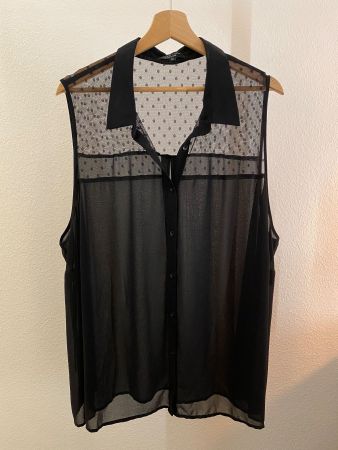 New Look Inspire Bluse kurzarm schwarz Gr. 54