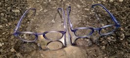 2 Neue Lesebrille, blau, Stärke +2.00
