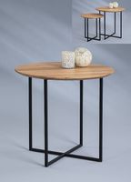 runder Beistelltisch KENO 2 Wildeiche massiv D 60 x H 56 cm