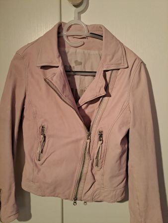 Echt Leder Jacke, Gr. S, Rosa von Schmaus PEACE - Symbol