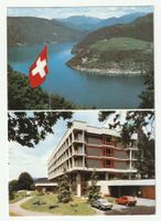 Alte Postkarte, Kurhotel Serpiano, Panorama, Lugano Gelaufen