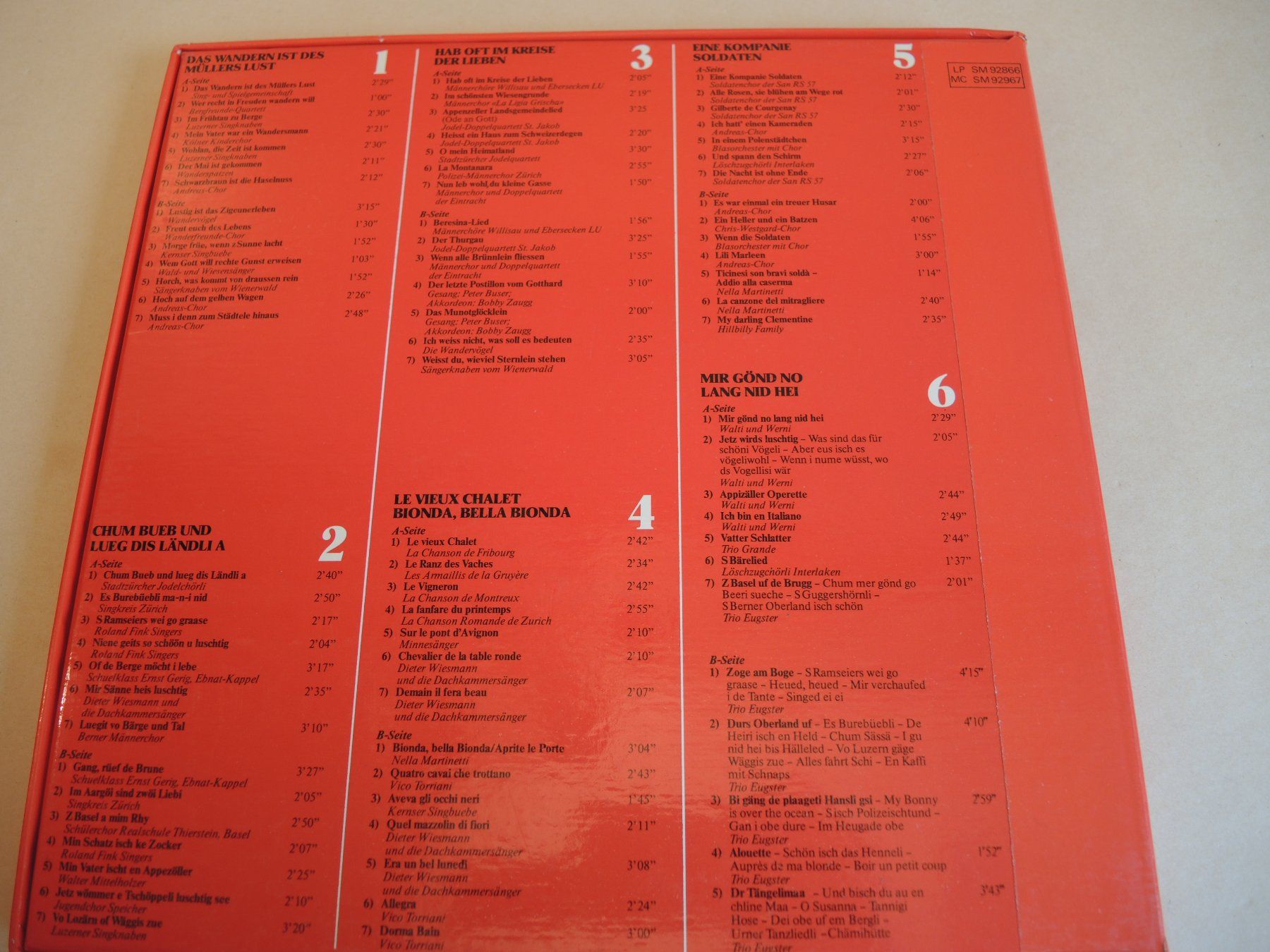 Dischi in vinile: Box SING MIT Wanderlieder z Mitsingen Schallplatte LP Vinyl – Usato da Rorschach venduto da maeck8 2