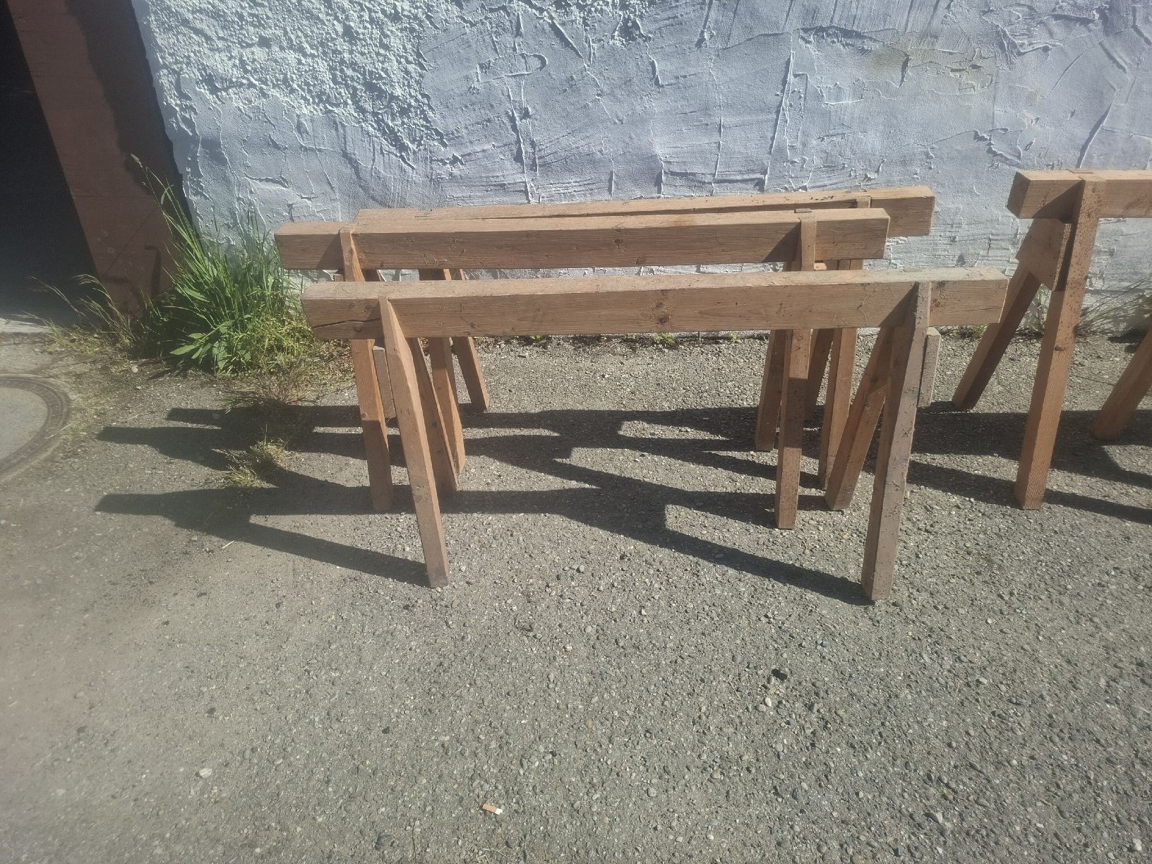 Articoli in legno: 3 Schreinerböcke Holzböcke – Usato da Aadorf venduto da classicpower02