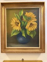 Berger 1955, Sonnenblumen Gemälde