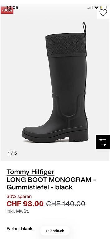 Tommy Hilfiger Scarpe da donna: Tommy Hilfiger Gummistiefel Gr. 41 – Usato da Bad Ragaz venduto da Roselyyn