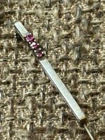 Antike Brosche mit Zirkonen Silber 800