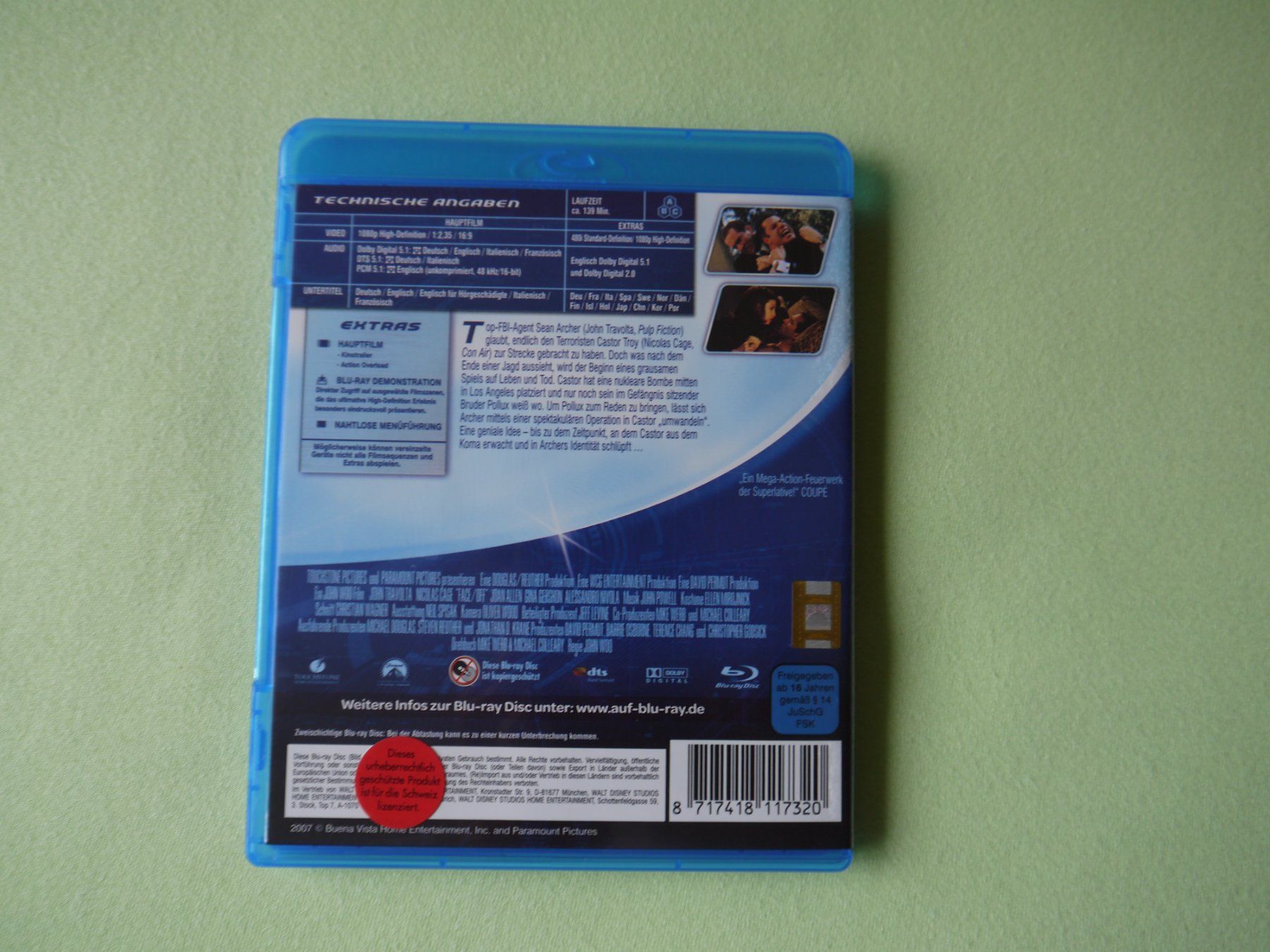 Tutti i DVDs: FACE/OFF-Im Körper des Feindes - Travolta/Cage – Usato da Hagendorn venduto da Blaf 1