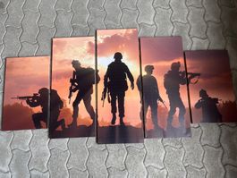 Canvas Militär - 5 Einzelstücke