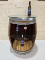 Bar-Tisch aus Weinfass mit Korken & Glasplatte!