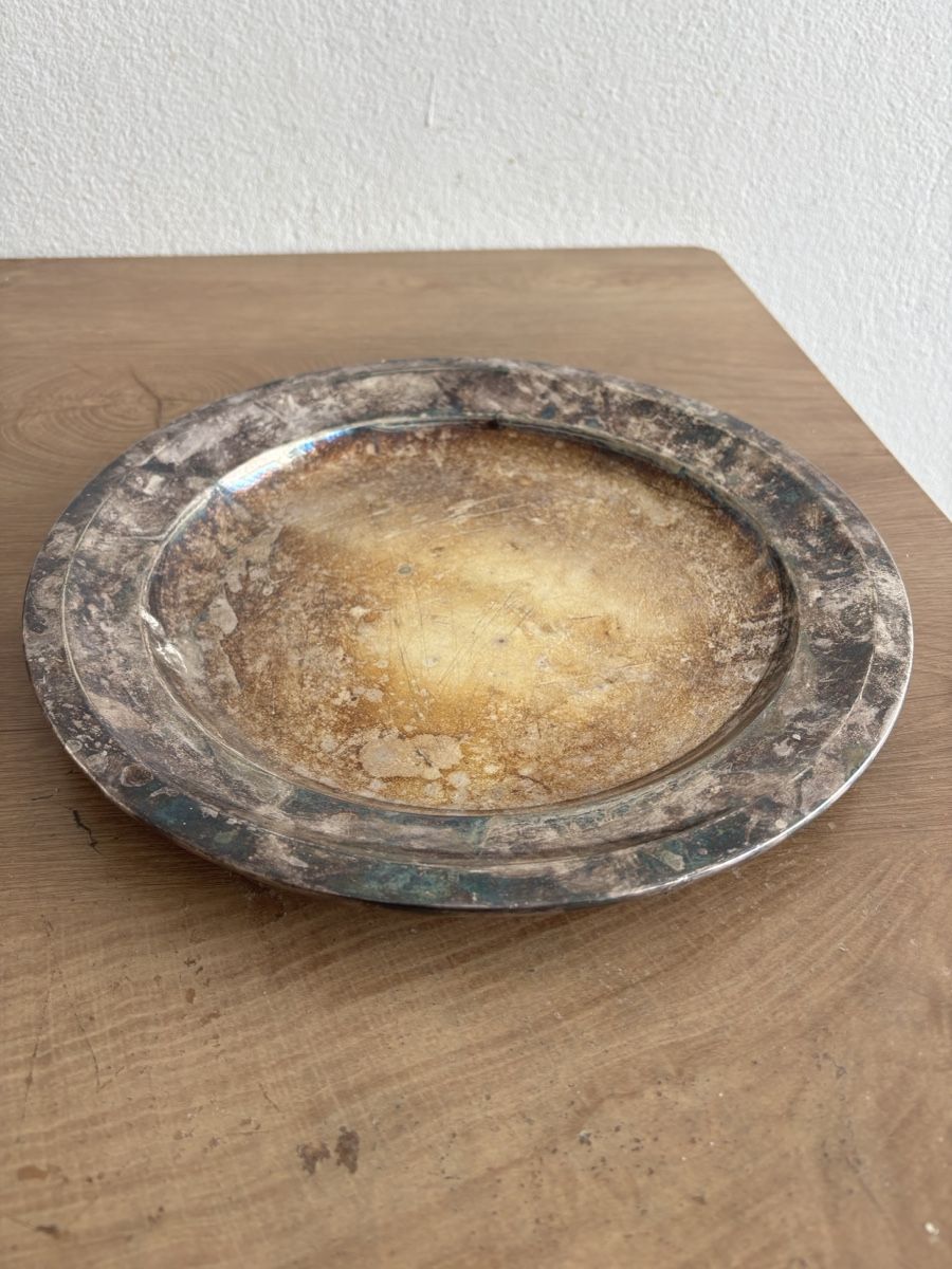Ciondoli: Antike Brockmann versilberte Servierplatte 30 cm – Usato da Orpund venduto da BlackEagel80