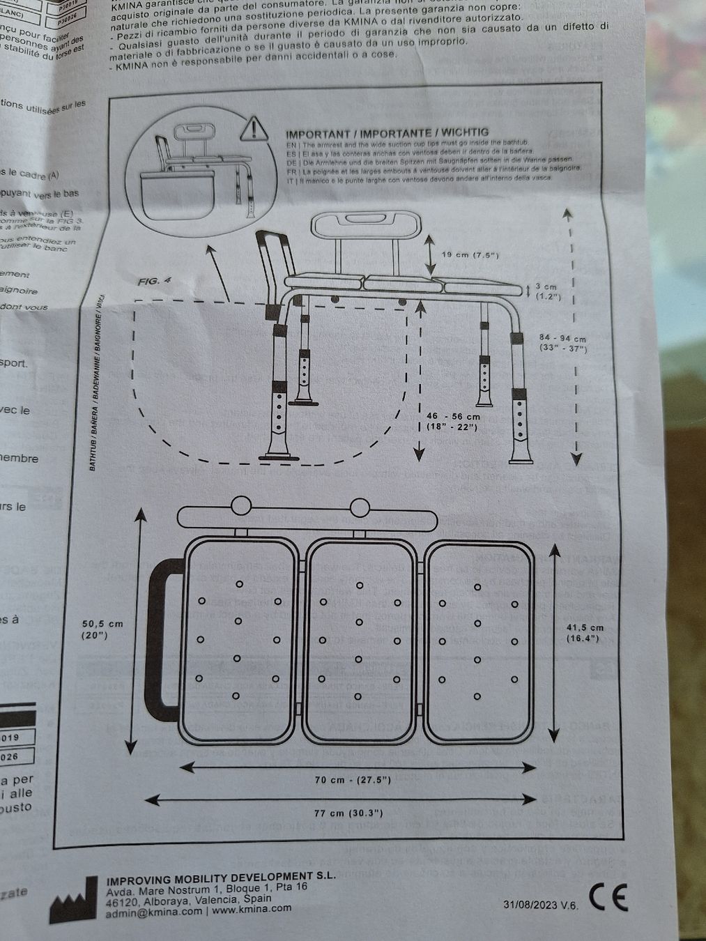 Chaises: Bad Dusche Wanne Sitz Hilfsmittel – Neuf avec emballage d'origine à Willisau par Abei 4